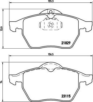 Brembo P 59 022 - Bremžu uzliku kompl., Disku bremzes autospares.lv