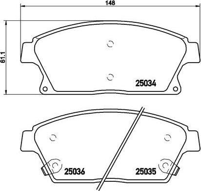 Brembo P 59 077 - Bremžu uzliku kompl., Disku bremzes www.autospares.lv