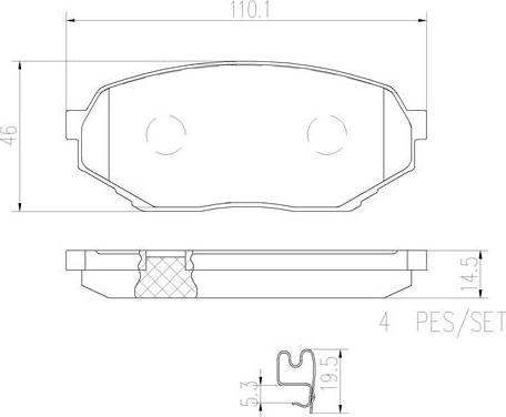 Brembo P54047N - Bremžu uzliku kompl., Disku bremzes autospares.lv