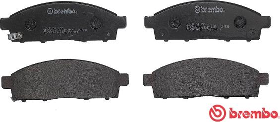 Brembo P 54 055 - Bremžu uzliku kompl., Disku bremzes www.autospares.lv