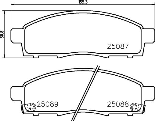 Brembo P 54 055 - Bremžu uzliku kompl., Disku bremzes www.autospares.lv