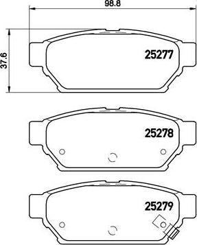 Brembo P 54 053 - Тормозные колодки, дисковые, комплект www.autospares.lv