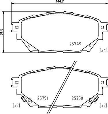 Brembo P 54 065 - Bremžu uzliku kompl., Disku bremzes www.autospares.lv