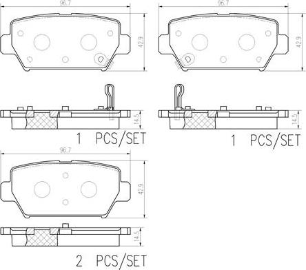 Brembo P54062N - Bremžu uzliku kompl., Disku bremzes www.autospares.lv