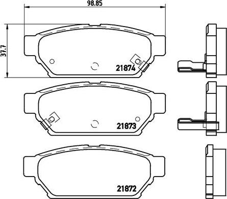 Brembo P 54 016 - Bremžu uzliku kompl., Disku bremzes www.autospares.lv