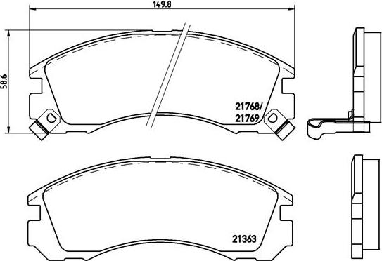 Brembo P 54 017 - Bremžu uzliku kompl., Disku bremzes www.autospares.lv