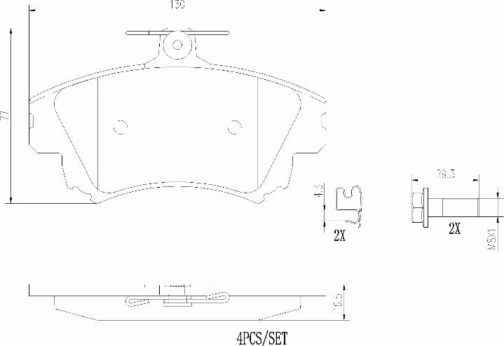 Brembo P54036N - Brake Pad Set, disc brake www.autospares.lv