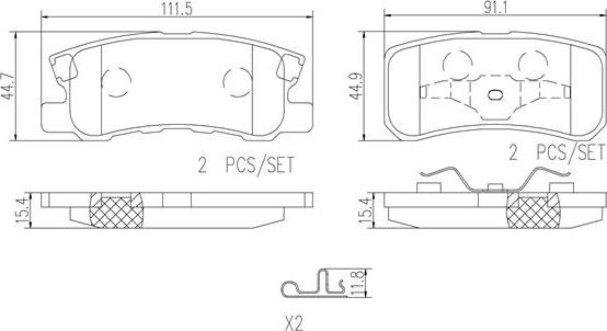 Brembo P54031N - Brake Pad Set, disc brake www.autospares.lv