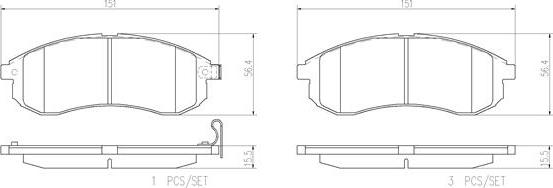 Brembo P54033N - Bremžu uzliku kompl., Disku bremzes www.autospares.lv