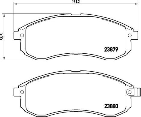 Brembo P 54 033 - Bremžu uzliku kompl., Disku bremzes www.autospares.lv