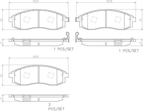 Brembo P54032N - Brake Pad Set, disc brake www.autospares.lv