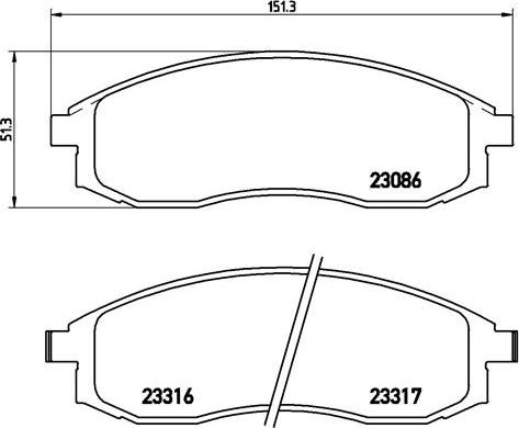 Brembo P 54 032 - Bremžu uzliku kompl., Disku bremzes www.autospares.lv