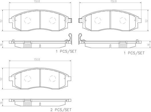 Brembo P54037N - Brake Pad Set, disc brake www.autospares.lv