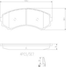 Brembo P54029N - Brake Pad Set, disc brake www.autospares.lv