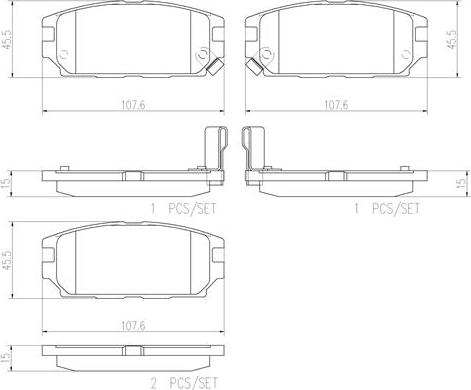 Brembo P54025N - Brake Pad Set, disc brake www.autospares.lv