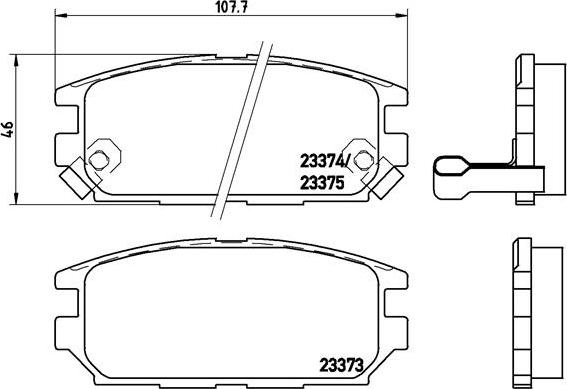 Brembo P 54 025 - Brake Pad Set, disc brake www.autospares.lv