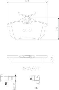 Brembo P54023N - Brake Pad Set, disc brake www.autospares.lv