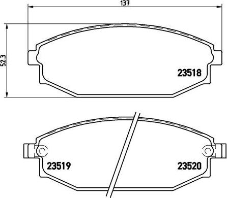 Brembo P 54 027 - Brake Pad Set, disc brake www.autospares.lv