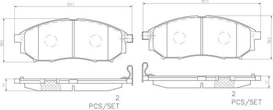 Brembo P56094N - Brake Pad Set, disc brake www.autospares.lv