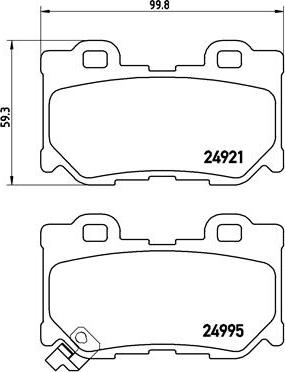 Brembo P 56 095 - Bremžu uzliku kompl., Disku bremzes www.autospares.lv