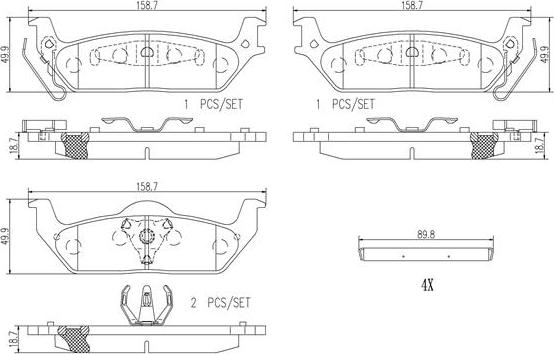 Brembo P56091N - Bremžu uzliku kompl., Disku bremzes www.autospares.lv