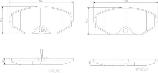 Brembo P56045N - Тормозные колодки, дисковые, комплект www.autospares.lv