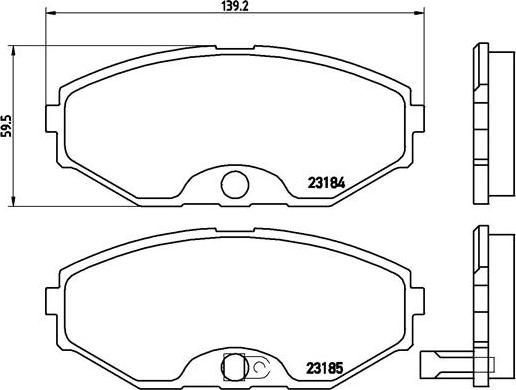 Brembo P 56 045 - Тормозные колодки, дисковые, комплект www.autospares.lv