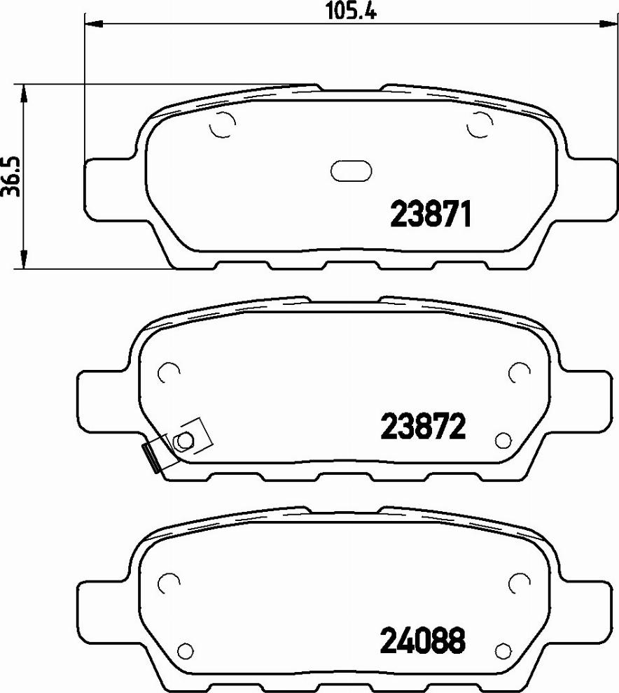 Brembo P 56 046E - Тормозные колодки, дисковые, комплект www.autospares.lv