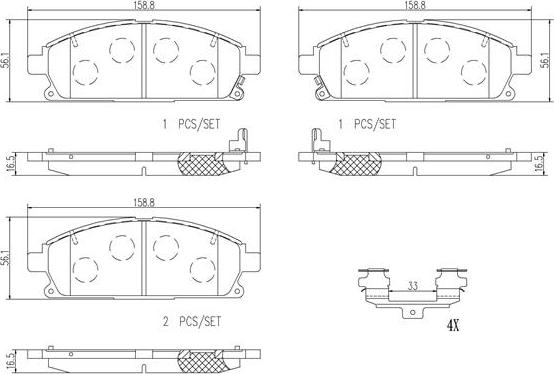 Brembo P56040N - Bremžu uzliku kompl., Disku bremzes autospares.lv