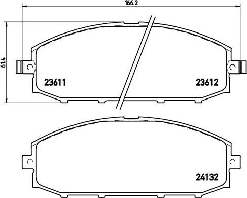 Brembo P 56 041 - Тормозные колодки, дисковые, комплект www.autospares.lv