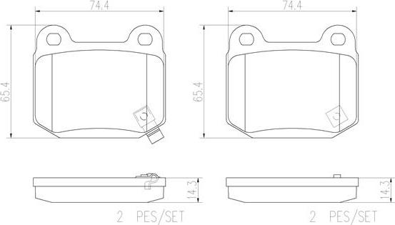 Brembo P56048N - Brake Pad Set, disc brake www.autospares.lv