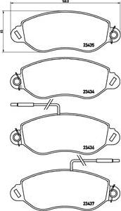 Brembo P 56 042 - Bremžu uzliku kompl., Disku bremzes autospares.lv