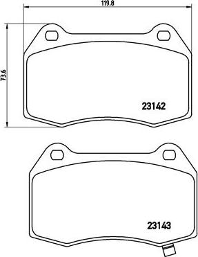 Brembo P 56 047 - Bremžu uzliku kompl., Disku bremzes www.autospares.lv