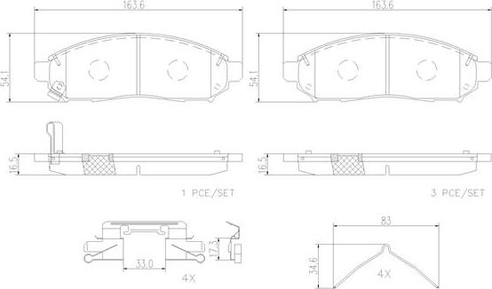 Brembo P56059N - Brake Pad Set, disc brake www.autospares.lv