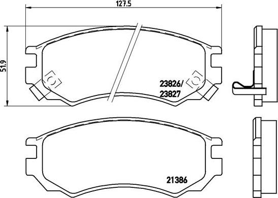 Brembo P 56 055 - Bremžu uzliku kompl., Disku bremzes autospares.lv