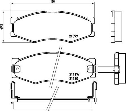 Brembo P 56 056 - Bremžu uzliku kompl., Disku bremzes autospares.lv