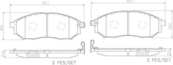 Brembo P56058N - Brake Pad Set, disc brake www.autospares.lv