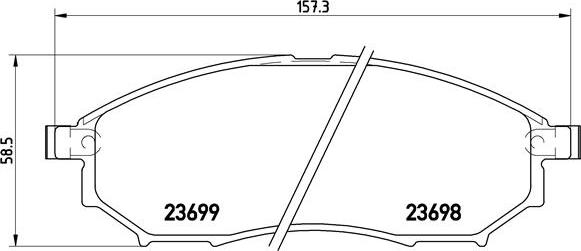 Brembo P 56 058 - Brake Pad Set, disc brake www.autospares.lv