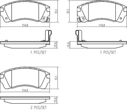 Brembo P56064N - Brake Pad Set, disc brake www.autospares.lv