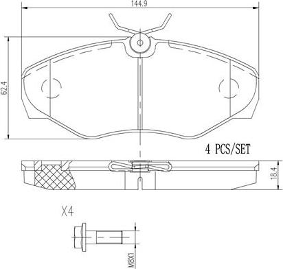 Brembo P56061N - Bremžu uzliku kompl., Disku bremzes autospares.lv