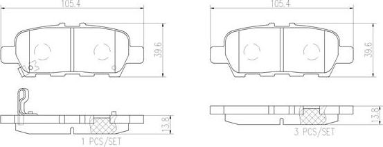 Brembo P56068N - Brake Pad Set, disc brake www.autospares.lv