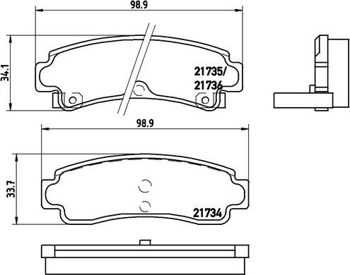 Brembo P 56 063 - Bremžu uzliku kompl., Disku bremzes autospares.lv