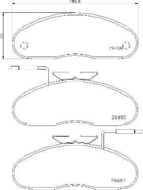 Brembo P 56 019 - Bremžu uzliku kompl., Disku bremzes autospares.lv