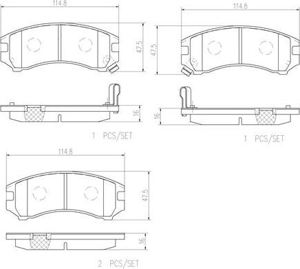 Brembo P56018N - Brake Pad Set, disc brake www.autospares.lv