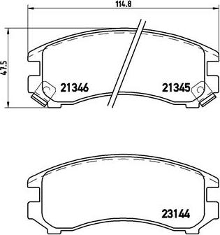 Brembo P 56 018 - Тормозные колодки, дисковые, комплект www.autospares.lv