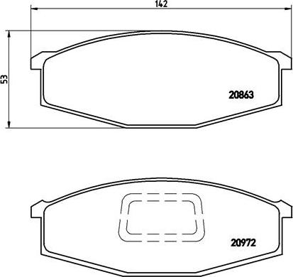 HELLA PAGID 8DB355006001 - Тормозные колодки, дисковые, комплект www.autospares.lv