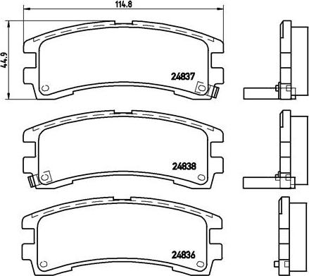 Brembo P 56 017 - Bremžu uzliku kompl., Disku bremzes www.autospares.lv