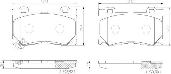 Brembo P56089N - Bremžu uzliku kompl., Disku bremzes www.autospares.lv