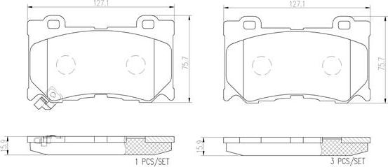 Brembo P56084N - Bremžu uzliku kompl., Disku bremzes www.autospares.lv