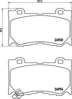 Brembo P 56 084 - Bremžu uzliku kompl., Disku bremzes www.autospares.lv